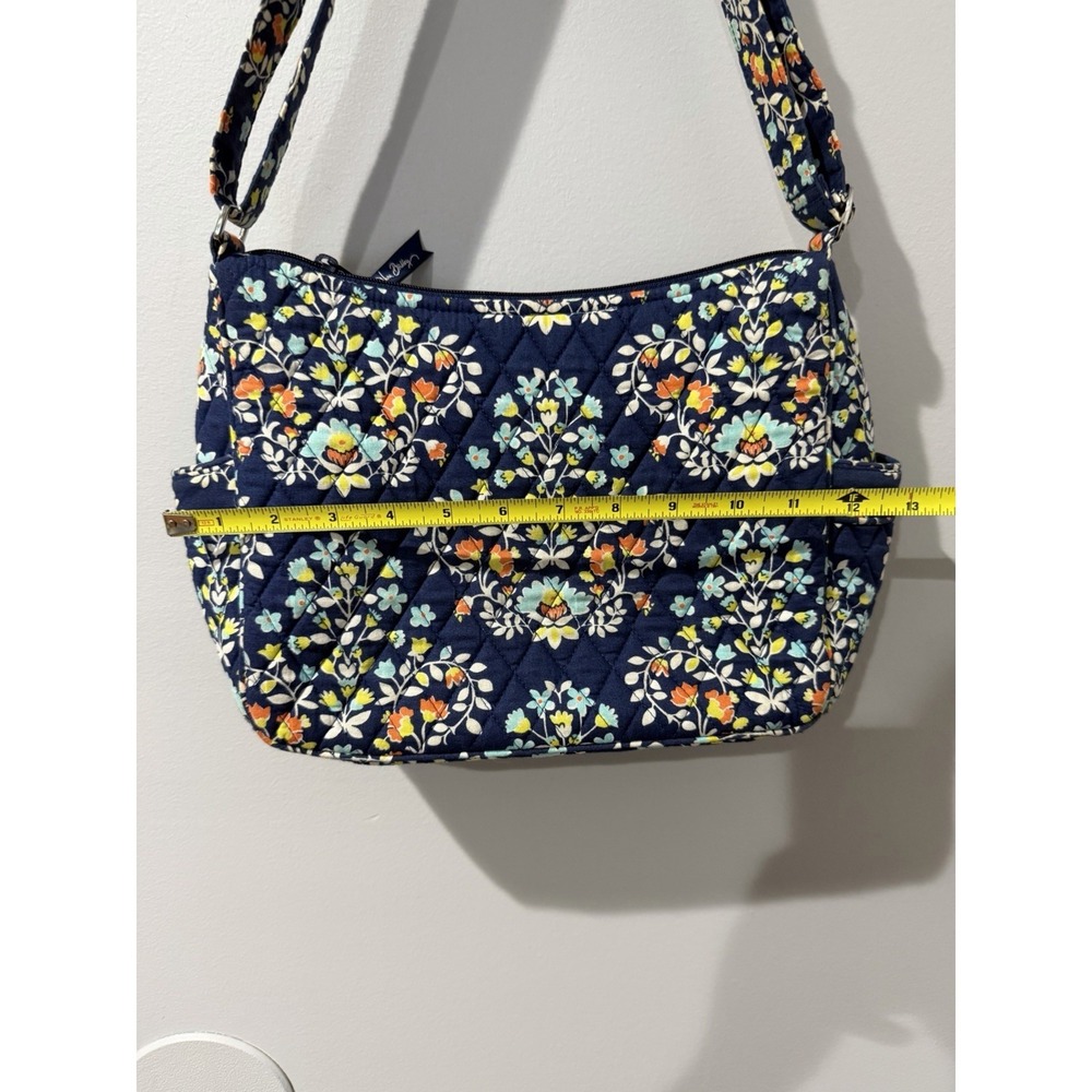 Vera Bradley Purse Chandelier Floral Shoulder Bag Pockets Zip Close Small Tote F - Picture 7 of 9